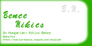 bence mikics business card